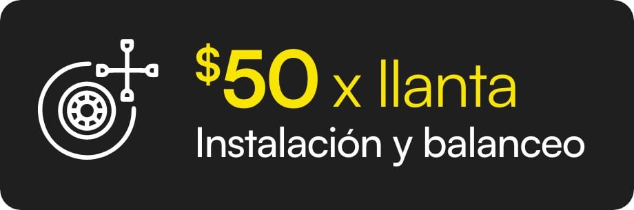 $50 x llanta instalaci&oacute;n y balanceo